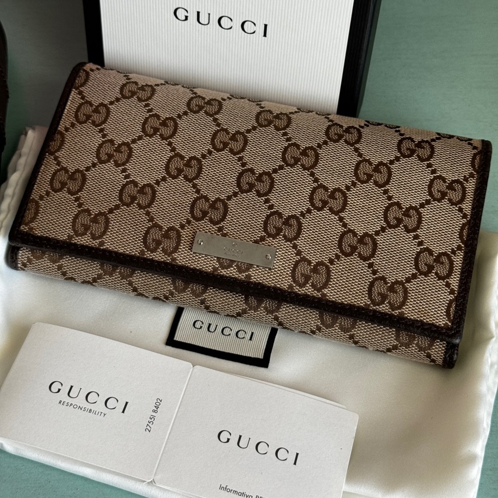 GUCCI GG Canvas Convertible Dome Satchel Bag & matching Continental Wallet - Picture 11 of 15